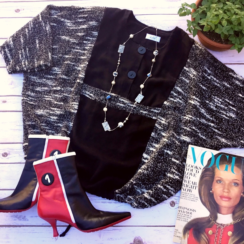 Julia Oversized Boucle Tunic - Winter Lagenlook